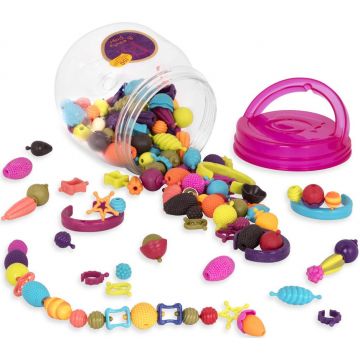 Set creativ Battat - Margele multicolore Pop Art, 150 de bucati