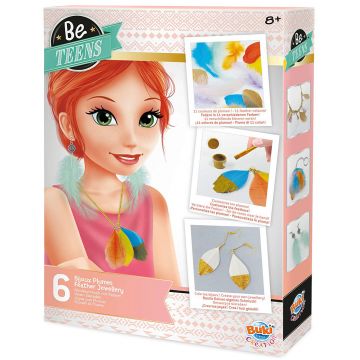 Set creativ Buki Be Teens - Fa-ti singur bijuterii din pene