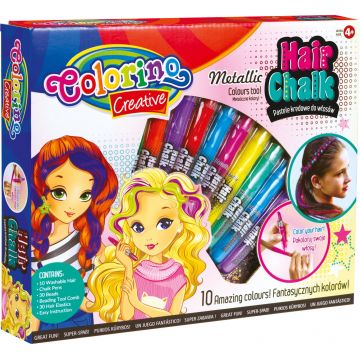 Set creativ Colorino Creative - Pasteluri și mărgele pentru păr