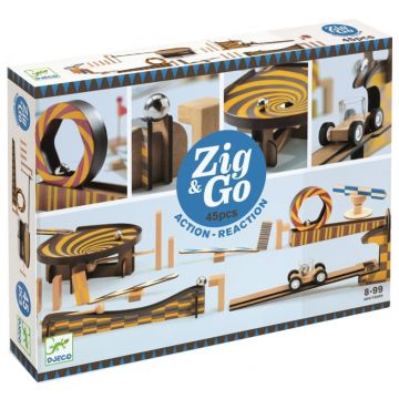 Set de construit pentru copii Djeco Zig & Go - 45 de piese