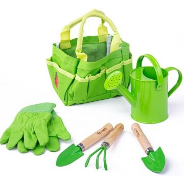 Set de joaca Bigjigs - Geanta cu instrumente pentru gradina