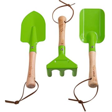 Set de joaca Bigjigs - Instrumente de gradina, verde