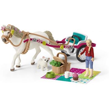 Set figurine Schleich Horse Club - Trasura pentru spectacol de cai