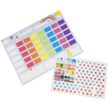 Tablou stimulare Bigjigs - Din carton, cu stickere