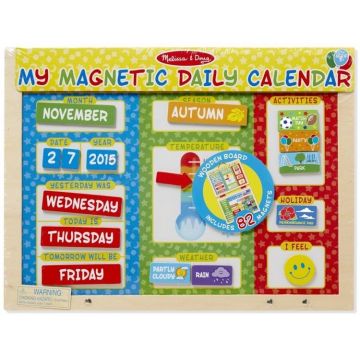 Calendar magnetic din lemn Melissa & Doug - In limba engleza
