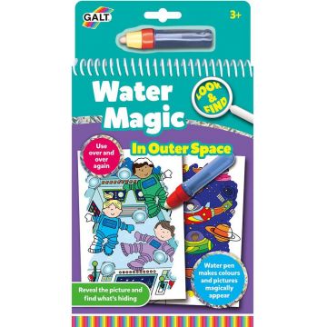 Carte magica pentru desen cu apa Galt - Priveste si gaseste ce este in spatiu