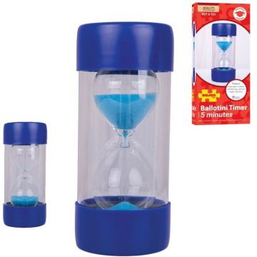 Clepsidra cu nisip pentru copii Bigjigs - 5 minute, albastru
