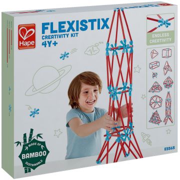 Constructor din bete de bambus Hape Flexistix - Constructor creativ