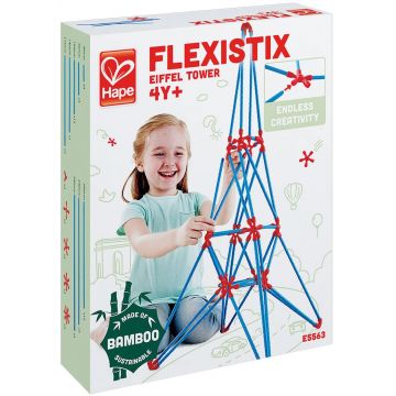Constructor din bete de bambus Hape Flexistix - Turnul Eiffel
