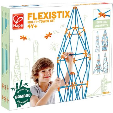 Constructor din bete de bambus Hape Flexistix - Turnuri