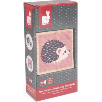 Cubulete din lemn Janod - Pui de animale