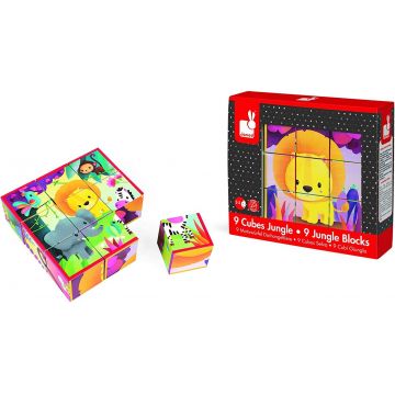 Cubulete pentru copii Janod Kubkid -Animale din jungla