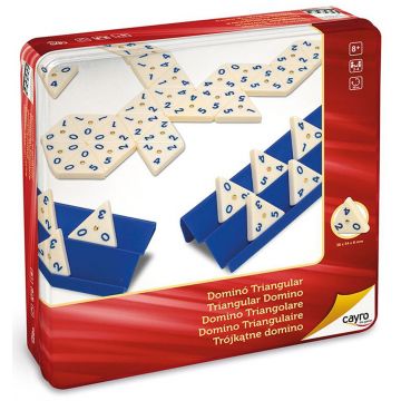 Joc clasic in cutie metalica Cayro - Domino cu 56 de elemente