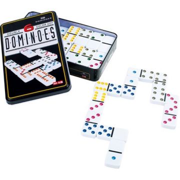 Joc de societate Small Foot - Domino, in cutie metalica