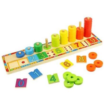 Joc din lemn pentru copii Bigjigs - Invat sa numar