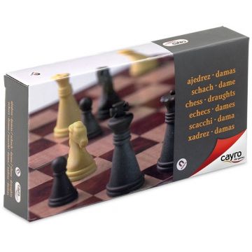 Joc magnetic Cayro - Sah si dame, mic (16 x 16 cm)