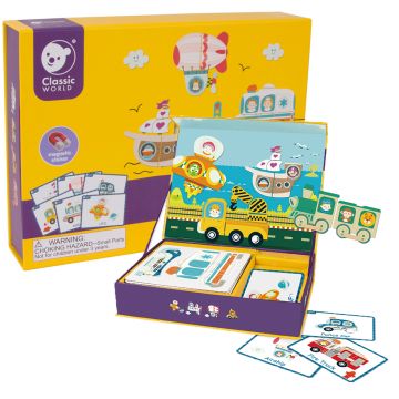Joc magnetic Classic World - Mijloace de transport