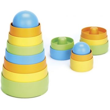 Jucarie de sortat pentru copii Green Toys - Turn, cu 8 piese