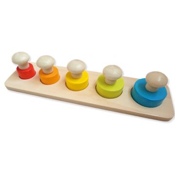 Jucarie din lemn Andreu toys - Cu piese rotunde si manere mari