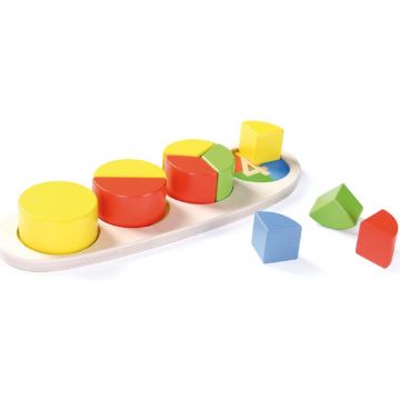 Jucarie din lemn Andreu toys - Tabla educativa cu cercuri si fractii