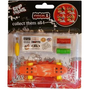Jucarie pentru degete Grip&Trick - Penny Board, portocalie