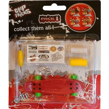 Jucarie pentru degete Grip&Trick - Penny Board, rosie