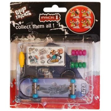 Jucarie pentru degete Grip&Trick - Skateboard, albastra