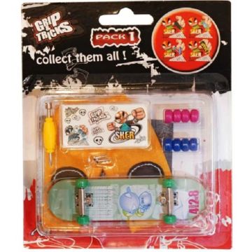 Jucarie pentru degete Grip&Trick - Skateboard, turcoaz