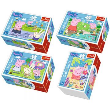 Mini puzzle Trefl din 54 de piese - Ziua fericita a purcelusei Pepa, sortiment