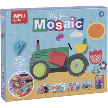 Mozaic-sortator din lemn Apli - My first mosaic, 15 piese