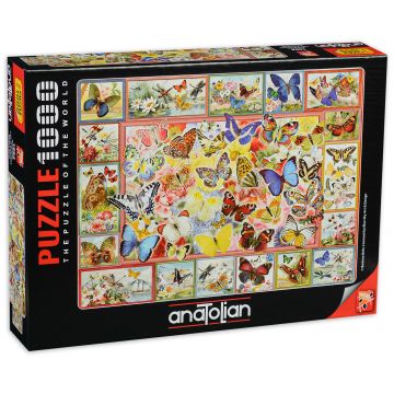 Puzzle Anatolian din 1000 de piese - Fluturi, Barbara Behr