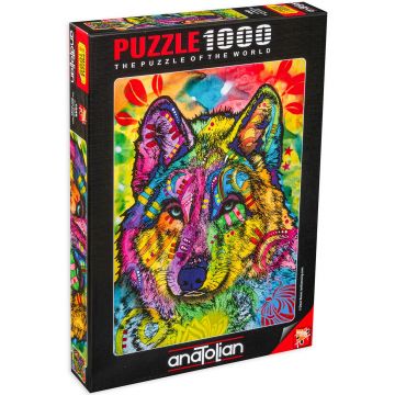 Puzzle Anatolian din 1000 de piese - The Stare of the Wolf, Dean Russo