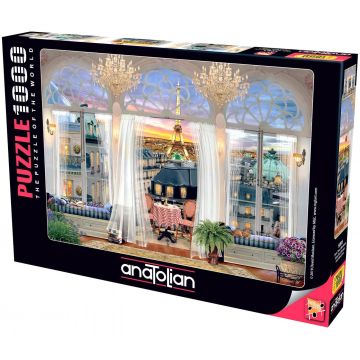 Puzzle Anatolian din 1000 de piese - Vedere de pe terasa din Paris, David Maclean