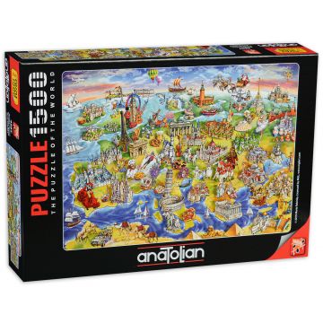 Puzzle Anatolian din 1500 de piese - Harta Europei