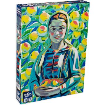 Puzzle Black Sea Premium din 1000 de piese - Fata cu mere, Vladimir Dimitrov Maystora