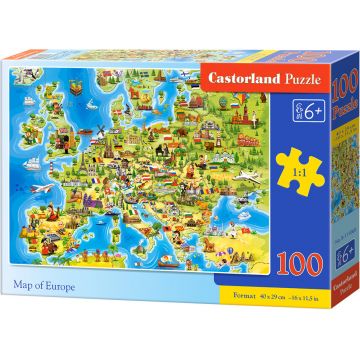 Puzzle Castorland din 100 de piese - Harta Europei