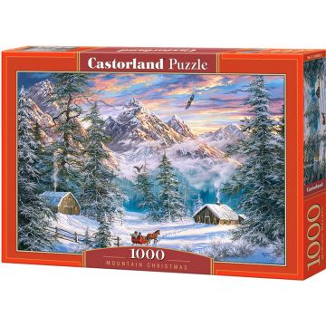 Puzzle Castorland din 1000 de piese - Mountain Christmas