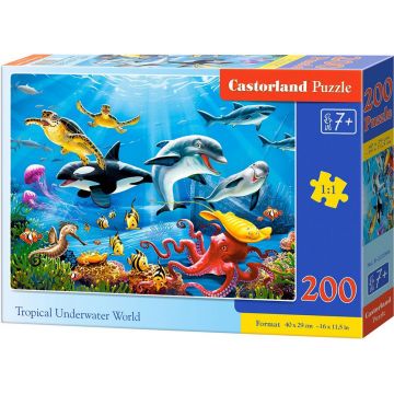 Puzzle Castorland din 200 de piese - Lumea tropicala subacvatica