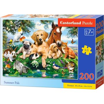 Puzzle Castorland din 200 de piese - Prieteni langa rau vara