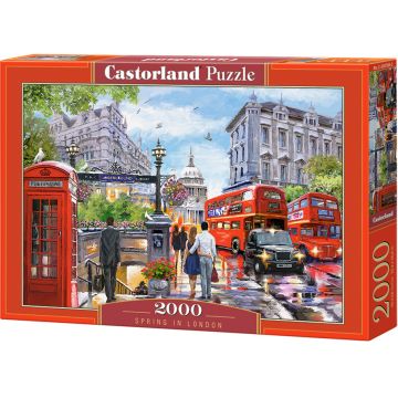Puzzle Castorland din 2000 de piese - Primavara la Londra