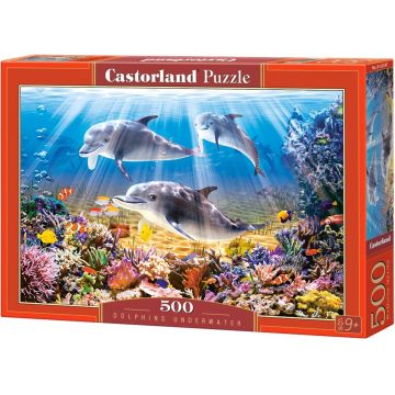Puzzle Castorland din 500 de piese - Delfini in apa