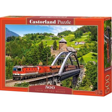 Puzzle Castorland din 500 de piese - Tren pe pod