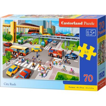 Puzzle Castorland din 70 de piese - Agitatia orasului