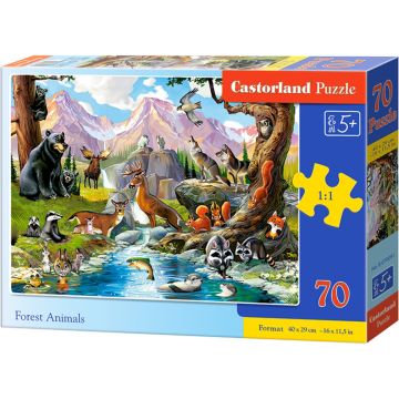 Puzzle Castorland din 70 de piese - Animale  de padure