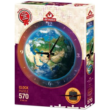 Puzzle-ceas Art Puzzle din 570 de piese - Clock The Time For The World