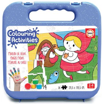 Puzzle de colorat Educa din 20 de piese - Red Riding Hood
