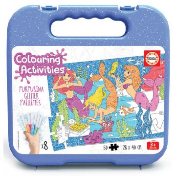 Puzzle de colorat Educa din 50 de piese - Sirene