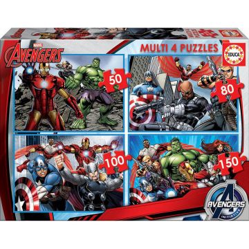 Puzzle Educa 4 in 1 - Avengers