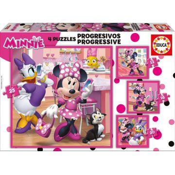 Puzzle Educa 4 in 1 - Minnie Happy Helpers