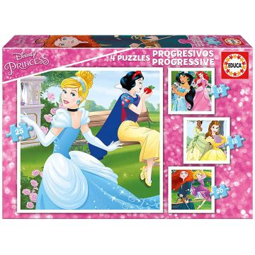 Puzzle Educa 4 in 1 - Princesses